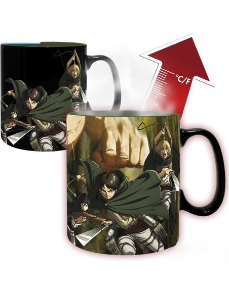 Taza Térmica de Cerámica Abystyle Ataque de los Titanes Modelo Titan Eren