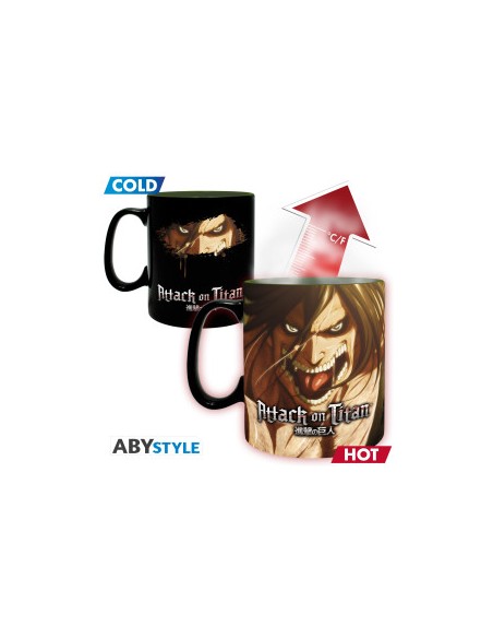 Taza Térmica de Cerámica Abystyle Ataque de los Titanes Modelo Titan Eren