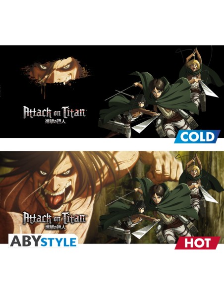 Taza Térmica de Cerámica Abystyle Ataque de los Titanes Modelo Titan Eren