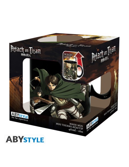 Taza Térmica de Cerámica Abystyle Ataque de los Titanes Modelo Titan Eren