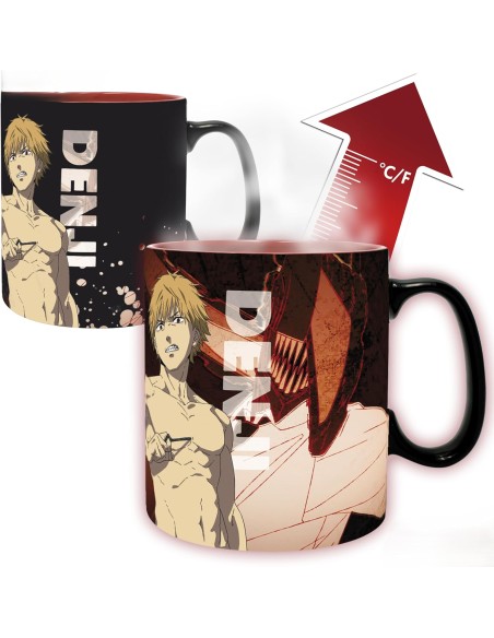 Taza Térmica de Cerámica Abystyle Chainsaw Man Modelo Denji & Aki
