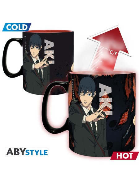 Taza Térmica de Cerámica Abystyle Chainsaw Man Modelo Denji & Aki