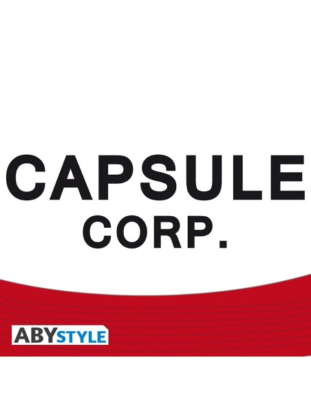 Gorra Abystyle Bola de Dragón Modelo Capsule Corp. Color Rojo y Blanco