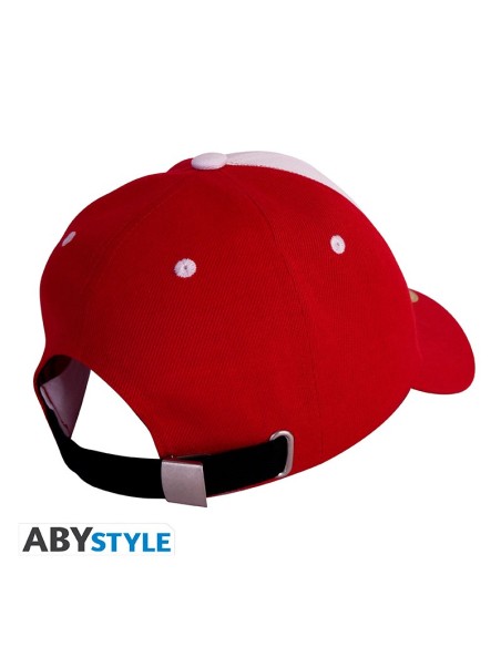 Gorra Abystyle Bola de Dragón Modelo Capsule Corp. Color Rojo y Blanco