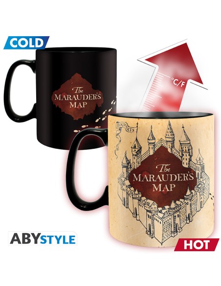 Taza Térmica de Cerámica Abystyle Harry Potter Modelo Mapa del Merodeador