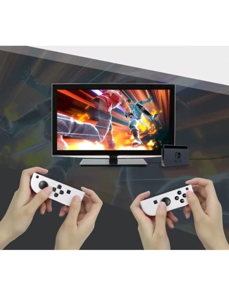 Mandos Inalámbricos Compatibles con Switch Joy-con Set Izq-Der Color Blanco