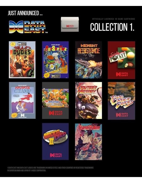Cartucho con Juegos Data East Collection 1 para Videoconsola Evercade
