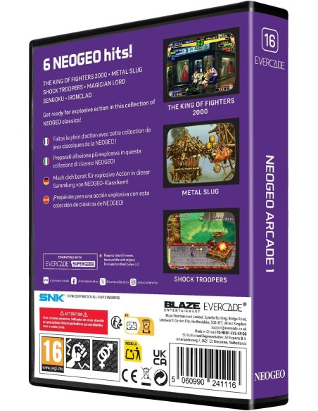 Cartucho con Juegos NeoGeo Arcade 1 para Videoconsola Evercade