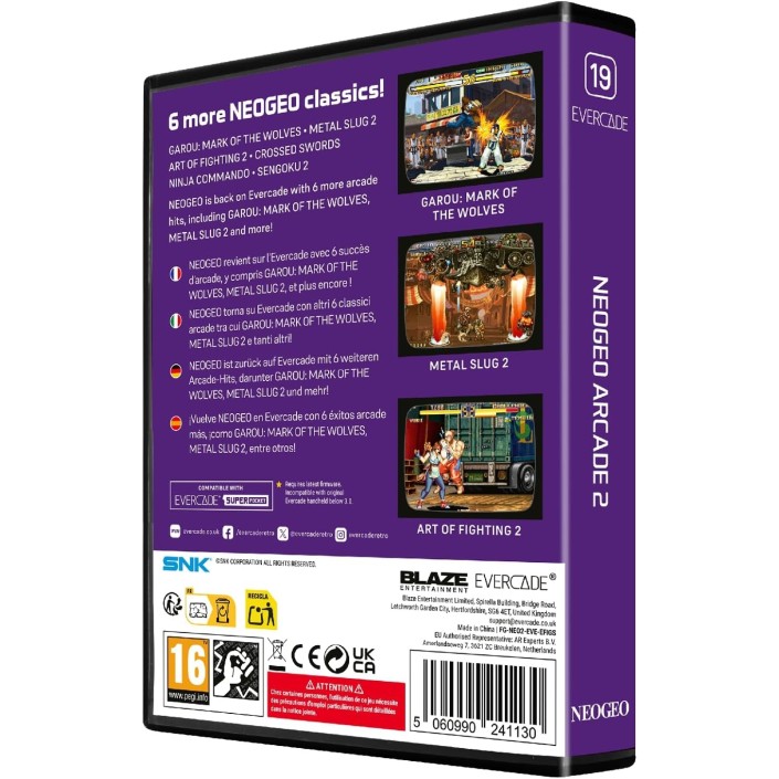 Cartucho con Juegos NeoGeo Arcade 2 para...