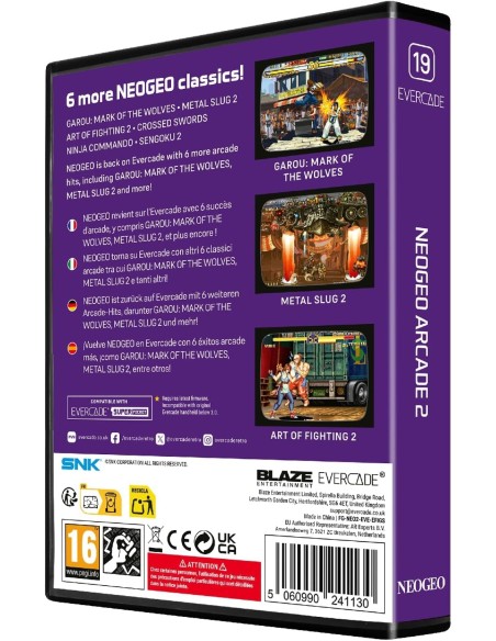 Cartucho con Juegos NeoGeo Arcade 2 para Videoconsola Evercade