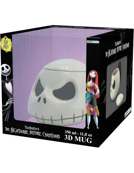 Taza de Cerámica Abystyle Pesadilla Antes de Navidad Modelo Jack Brilla en la Oscuridad