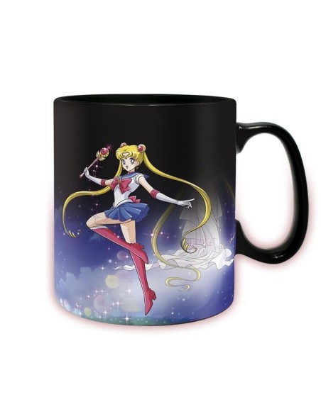Taza Térmica de Cerámica Abystyle Sailor Moon Modelo Sailor y Chibi