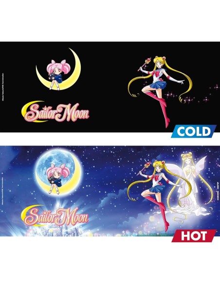Taza Térmica de Cerámica Abystyle Sailor Moon Modelo Sailor y Chibi