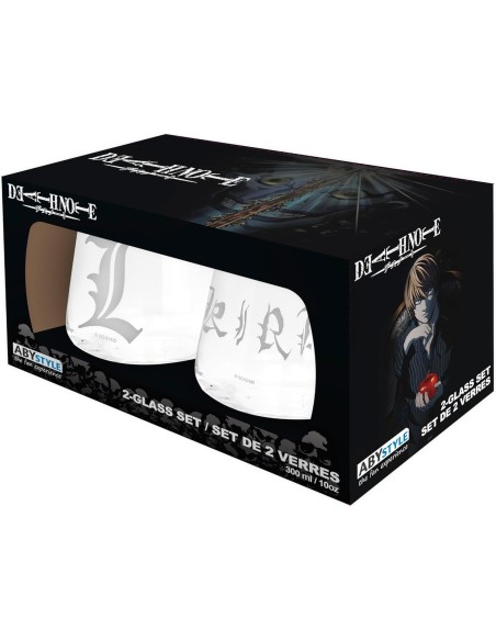 Set de 2 Vasos Abystyle Death Note  Modelo Kira y L