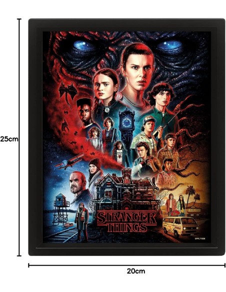 Poster 3D con Marco Pyramid Stranger Things Temporada 4