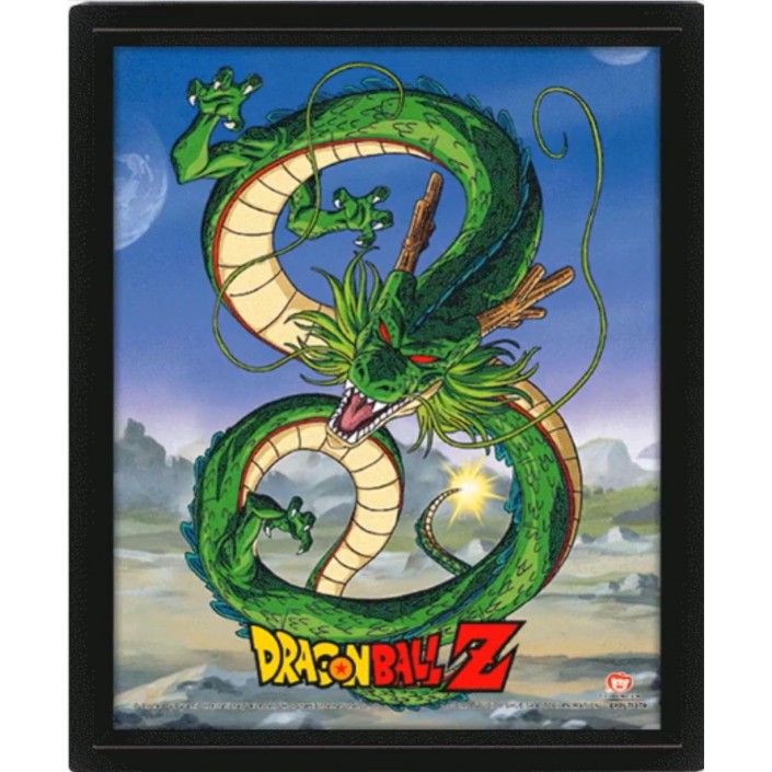 Poster 3D con Marco Pyramid Dragon Ball Shenron