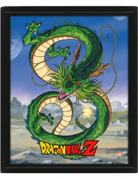 Poster 3D con Marco Pyramid Dragon Ball Shenron