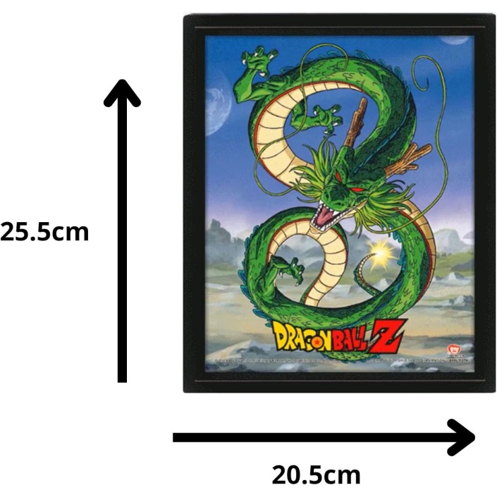 Poster 3D con Marco Pyramid Dragon Ball Shenron