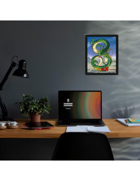 Poster 3D con Marco Pyramid Dragon Ball Shenron