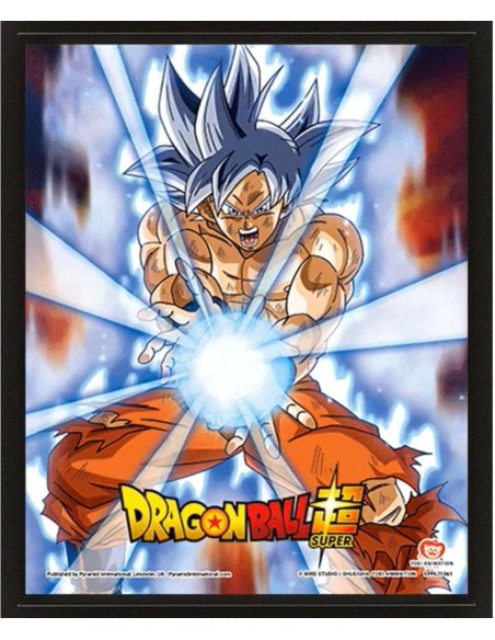 Poster 3D con Marco Pyramid Dragon Ball Goku Kamehameha