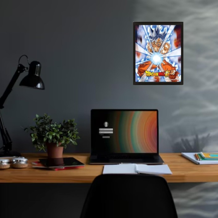 Poster 3D con Marco Pyramid Dragon Ball Goku...