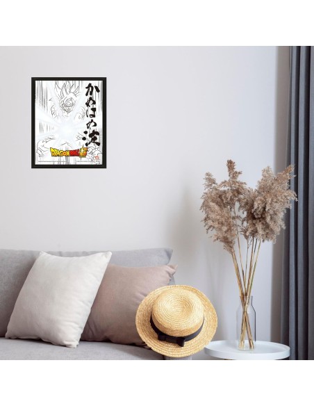 Poster 3D con Marco Pyramid Dragon Ball Goku Kamehameha