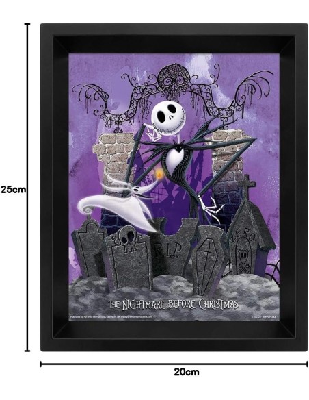 Poster 3D con Marco Pyramid Pesadilla Antes de Navidad Jack