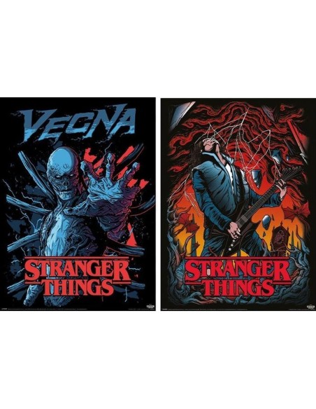 Pack de 2 Posters Pyramid Stranger Things Vecna y Eddie