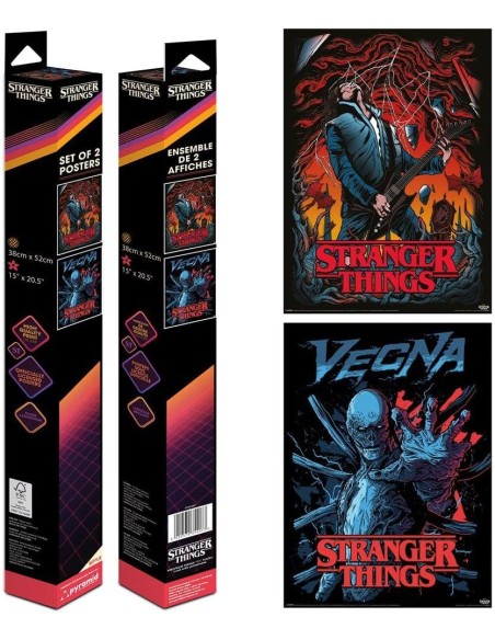 Pack de 2 Posters Pyramid Stranger Things Vecna y Eddie