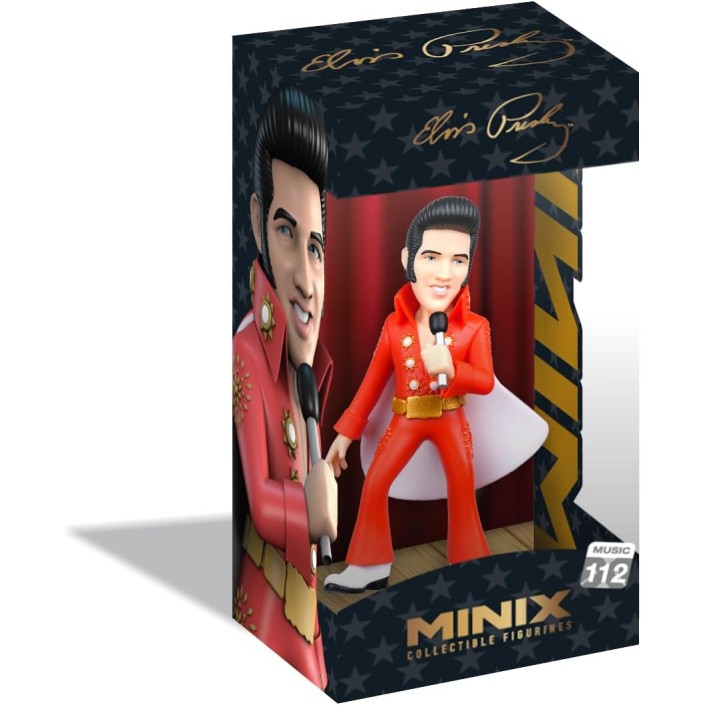 Figura Minix Elvis con Traje Rojo Modelo 112