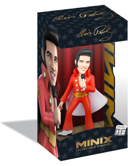 Figura Minix Elvis con Traje Rojo Modelo 112