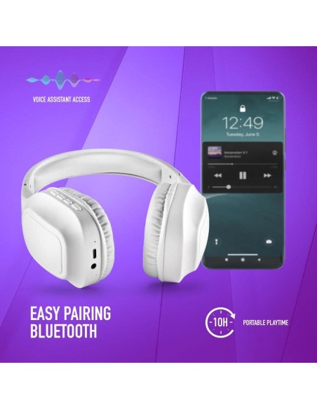 Auriculares Inalámbricos NGS Bluetooth con Micro color Blanco