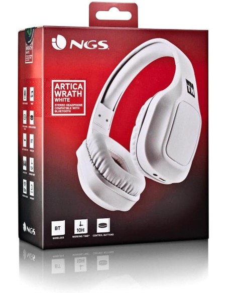 Auriculares Inalámbricos NGS Bluetooth con Micro color Blanco