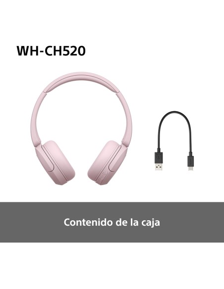 Auriculares Inalámbricos Sony WH-CH520 Color Rosa