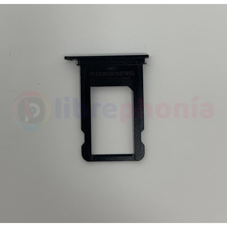Bandeja Sim Original para Apple iPhone 7 Plus Negra Brillo