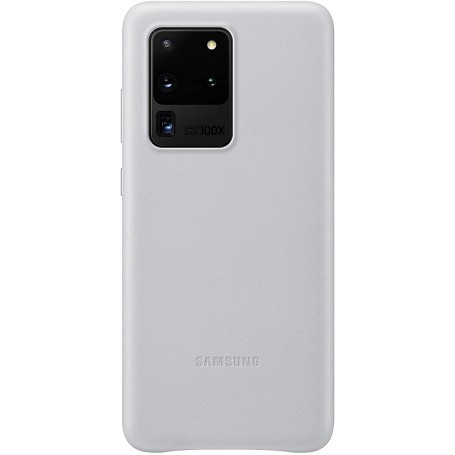 Funda Samsung de Piel para Galaxy S20 Ultra Color Gris Claro EF-VG988LS Nuevo