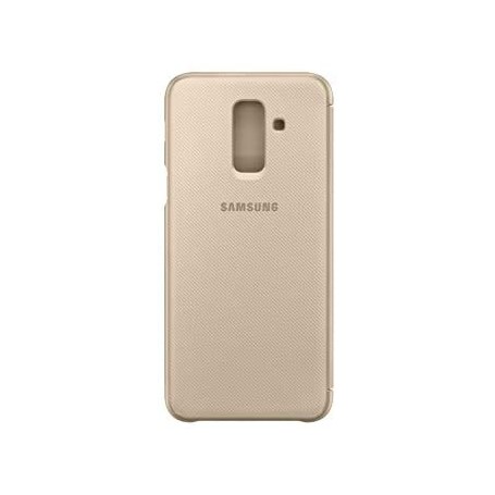 Funda Para Samsung Galaxy A6 Plus Flip Cover Oro EF-WA605CF