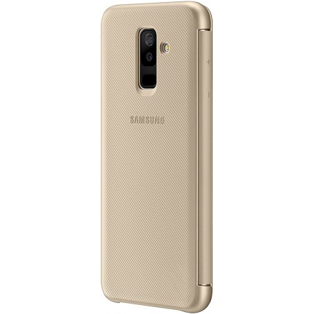 Funda Para Samsung Galaxy A6 Plus Flip Cover Oro EF-WA605CF
