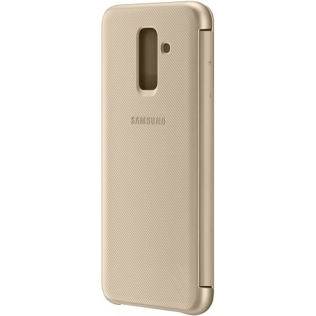 Funda Para Samsung Galaxy A6 Plus Flip Cover Oro EF-WA605CF