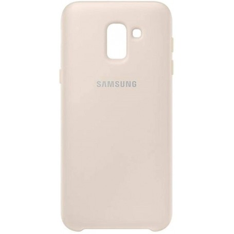 Funda Para Samsung Galaxy J6 Dual Layer Color Oro EF-PJ600CF