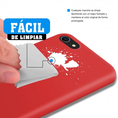 Funda Silicona para Apple iPhone 7 / 8 / SE 2020 Rojo - Librephonia