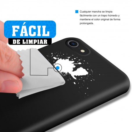 Funda Silicona para Apple iPhone 7 / 8 / SE 2020 Negro - Librephonia