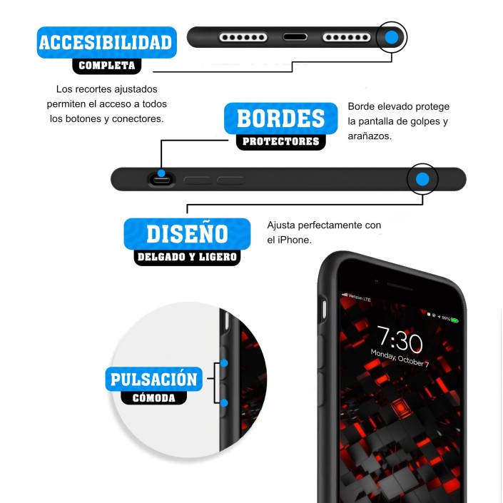 Funda Silicona para Apple iPhone 7 / 8 / SE...