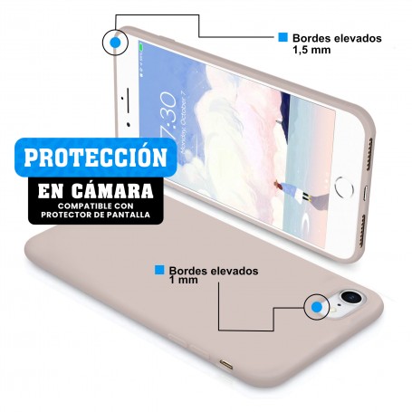 Funda Silicona para Apple iPhone 7 / 8 / SE 2020 Piedra - Librephonia