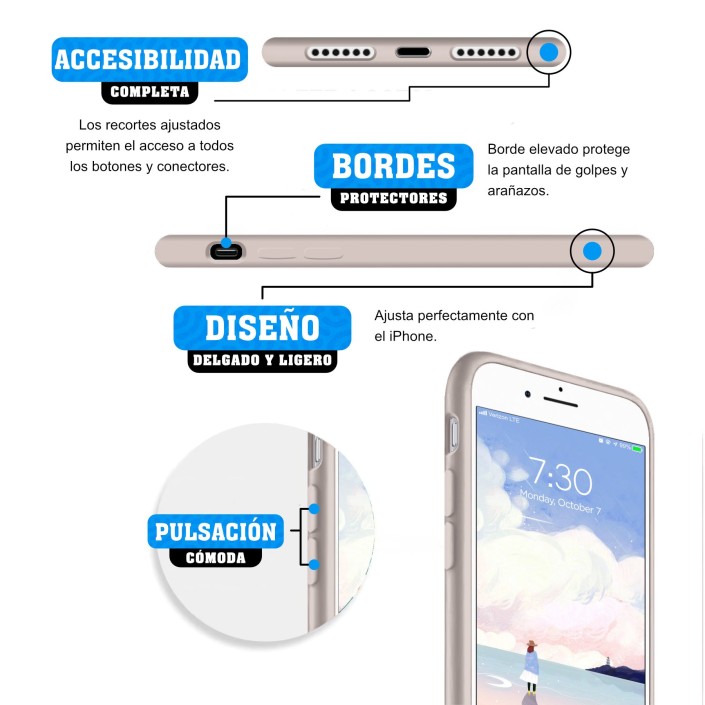 Funda Silicona para Apple iPhone 7 / 8 / SE...