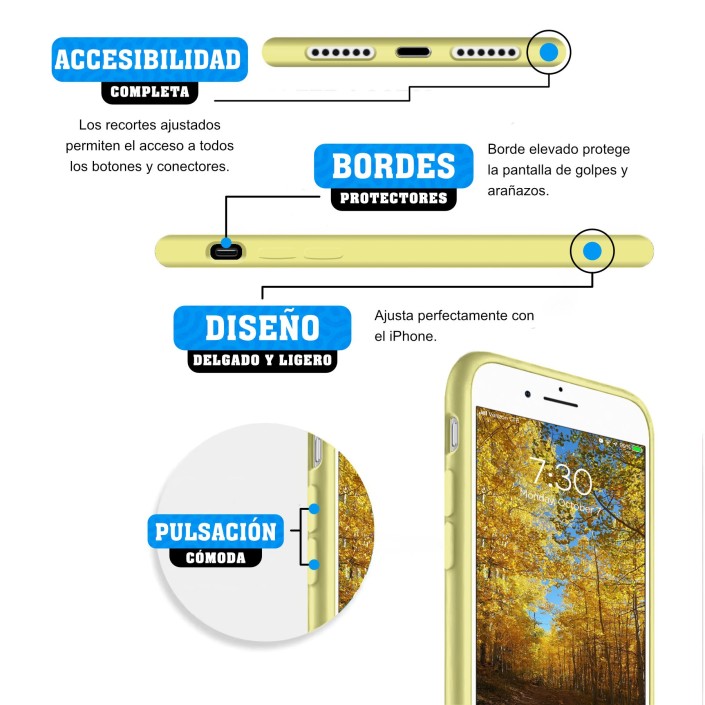 Funda Silicona para Apple iPhone 7 / 8 / SE...