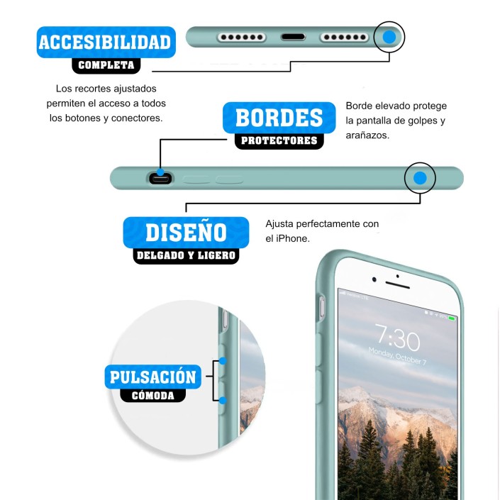 Funda Silicona para Apple iPhone 7 / 8 / SE...