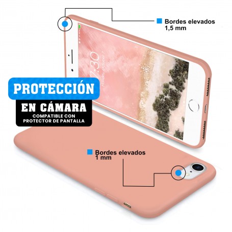 Funda Silicona para Apple iPhone 7 / 8 / SE 2020 Flamingo - Librephonia