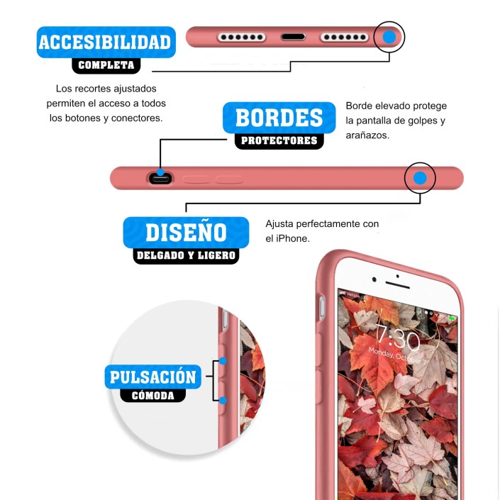 Funda Silicona para Apple iPhone 7 / 8 / SE...