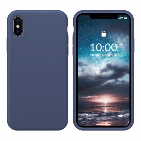 Funda Silicona para Apple iPhone X / Xs Azul Cobalto - Librephonia